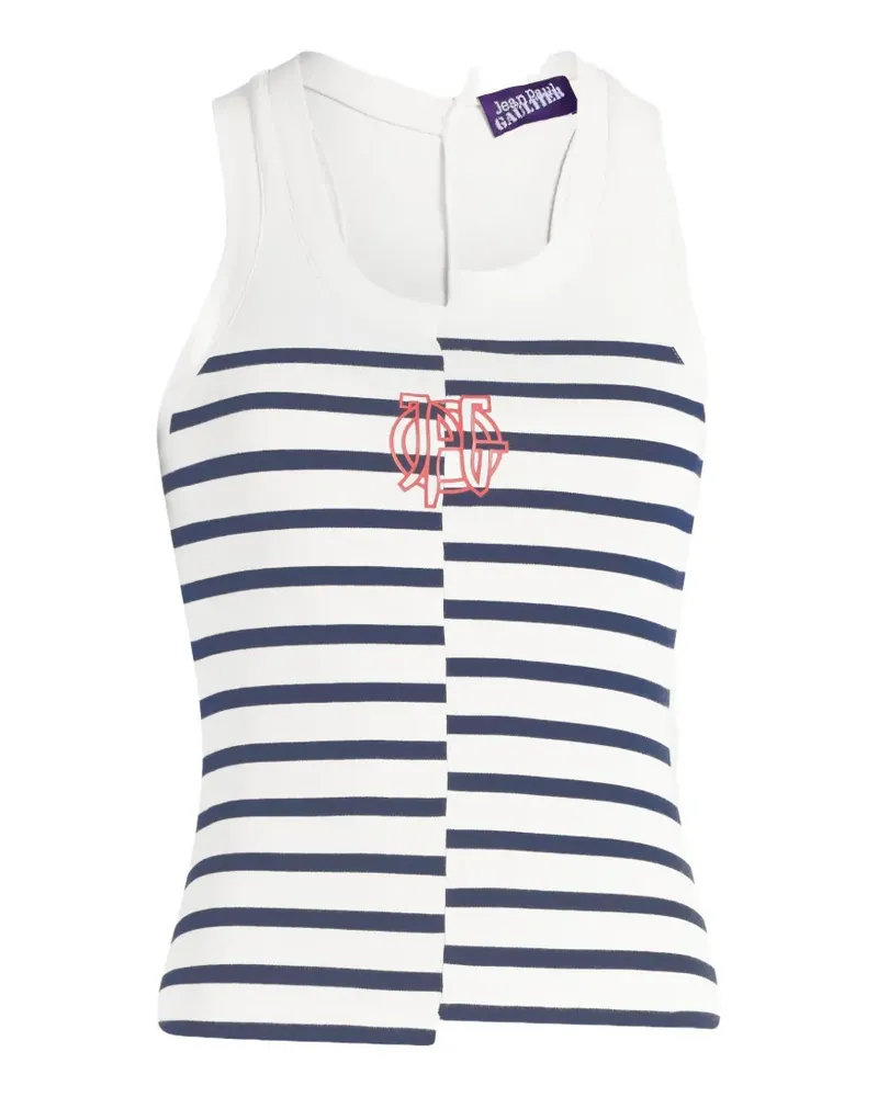 Jean Paul Gaultier Asymmetrisches Trägershirt - Weiß Weiß