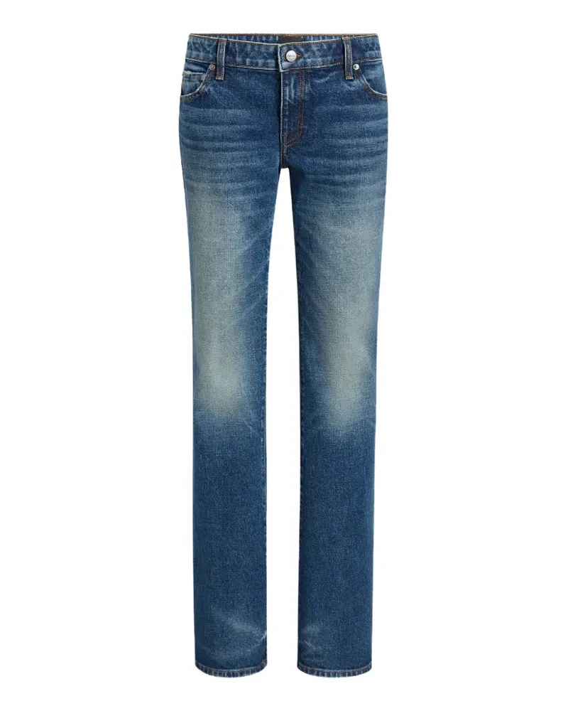 KHAITE Ausgeblichene Straight-Leg-Jeans - Blau Blau