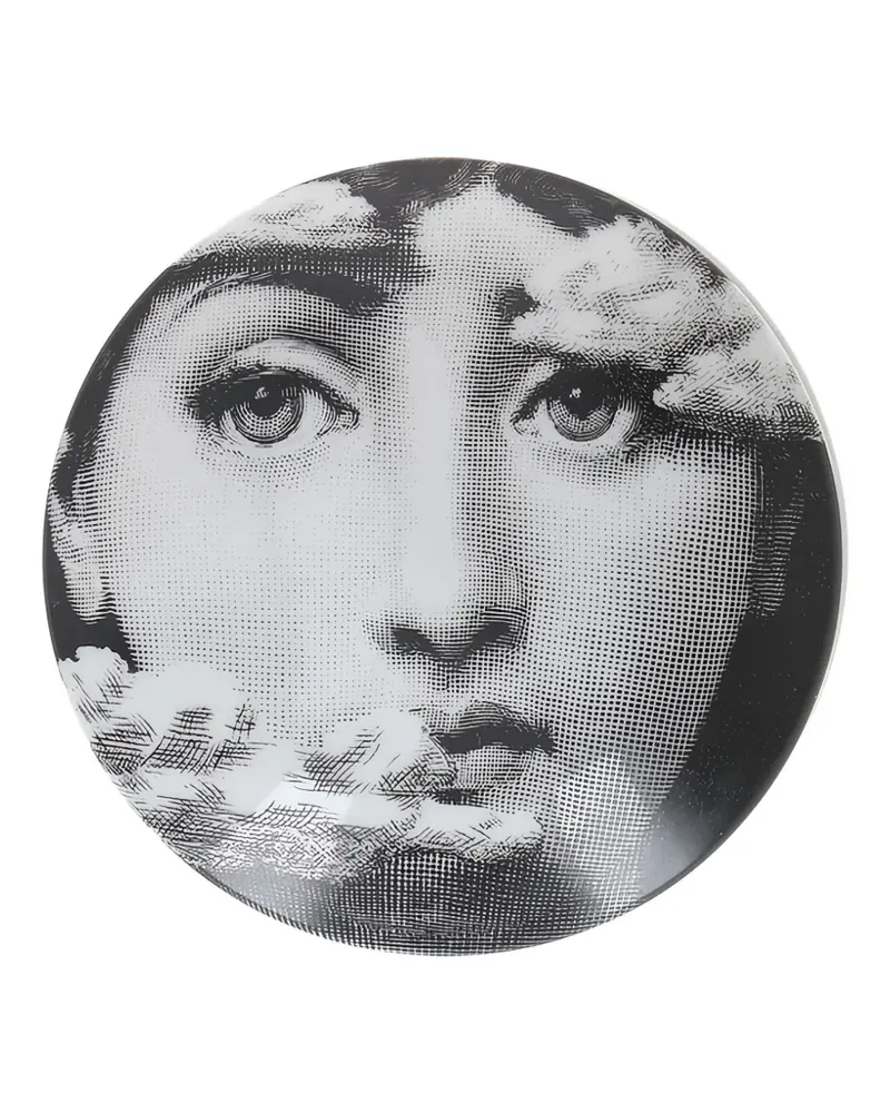 Fornasetti Schüssel mit Gesicht-Print - Weiß Weiß
