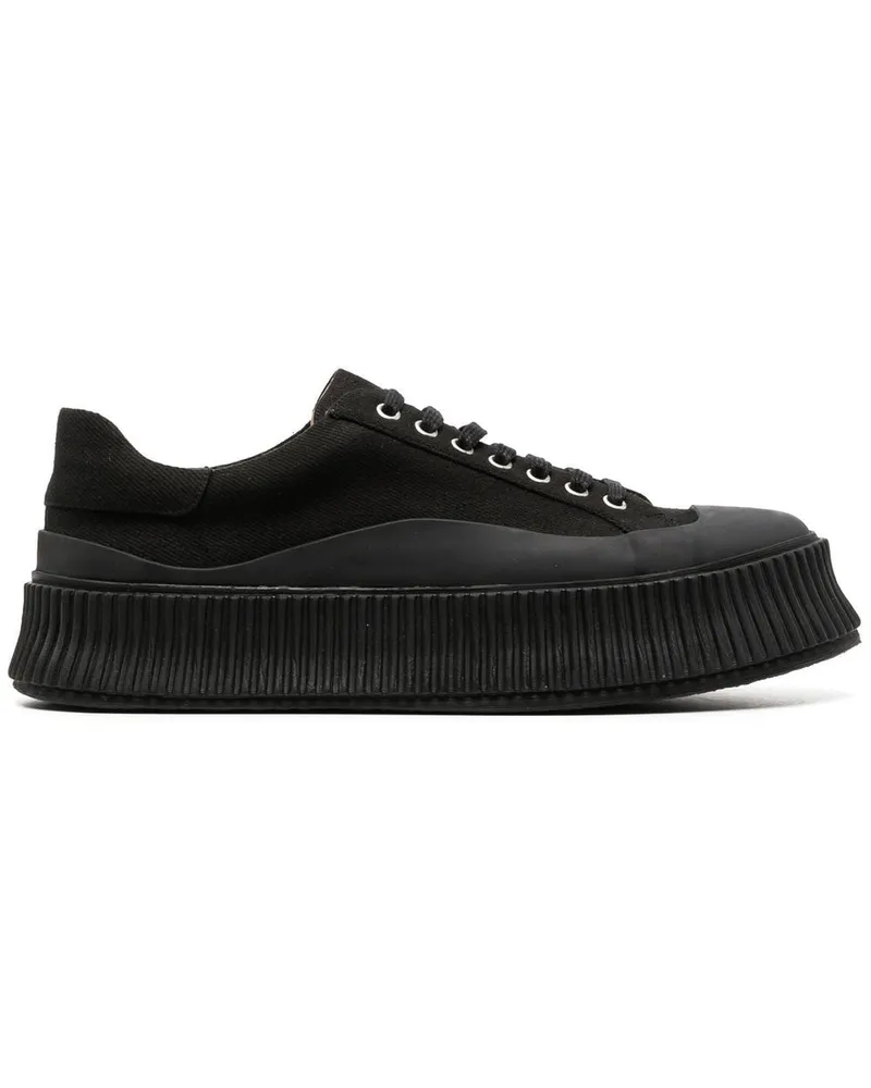 Jil Sander Klassische Sneakers - Schwarz Schwarz