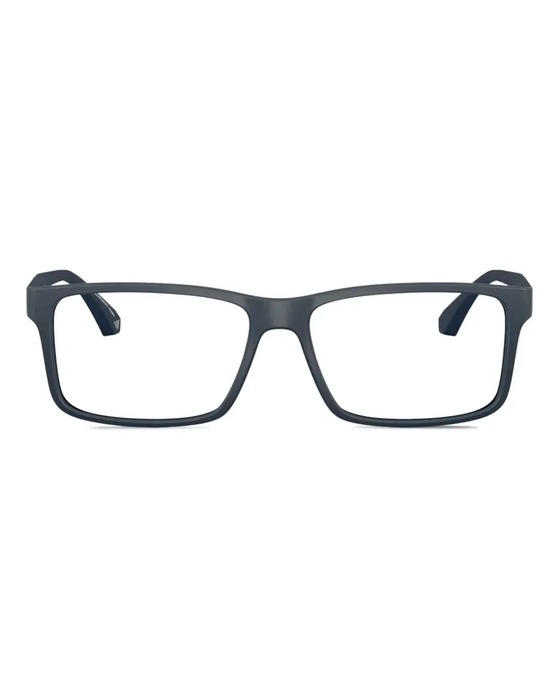 Emporio Armani rectangle-frame glasses - Blau Blau