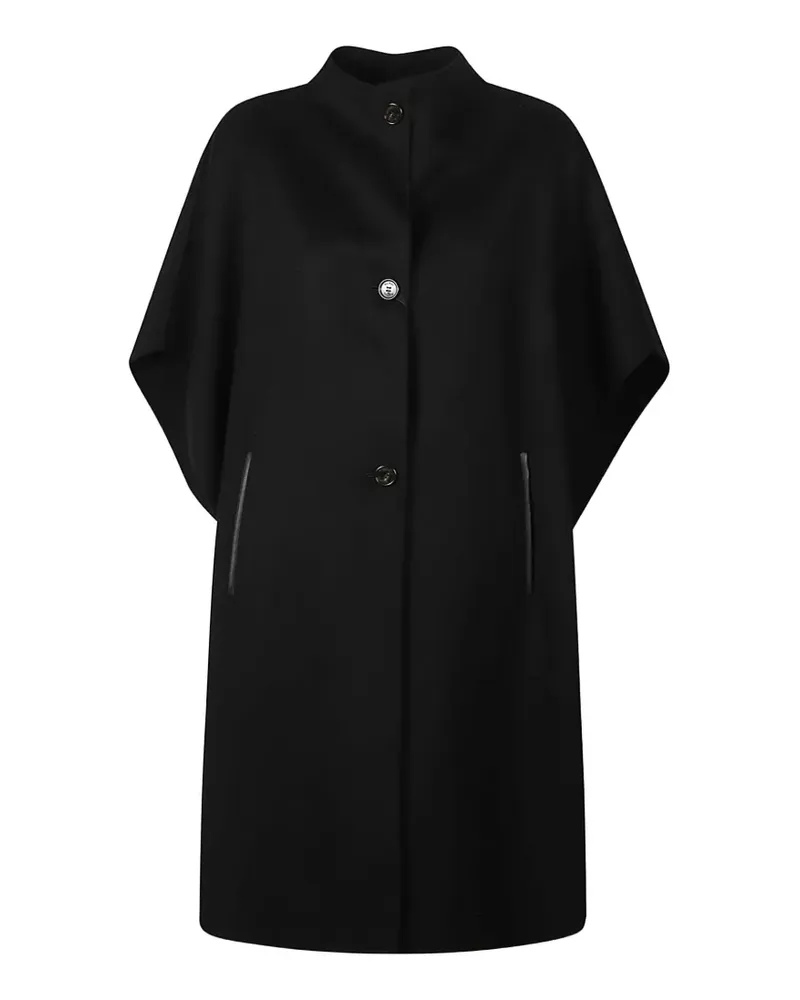 Max Mara Geknöpftes Cape - Schwarz Schwarz