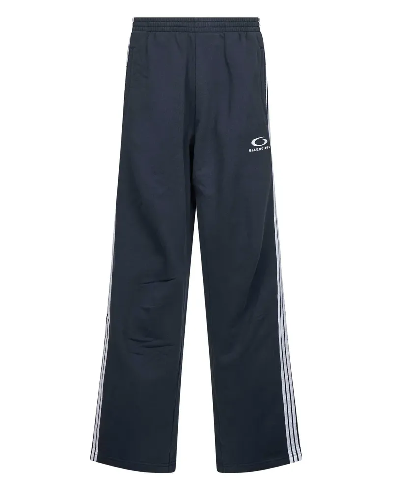Balenciaga Bestickte Jogginghose mit Streifen - Blau Blau