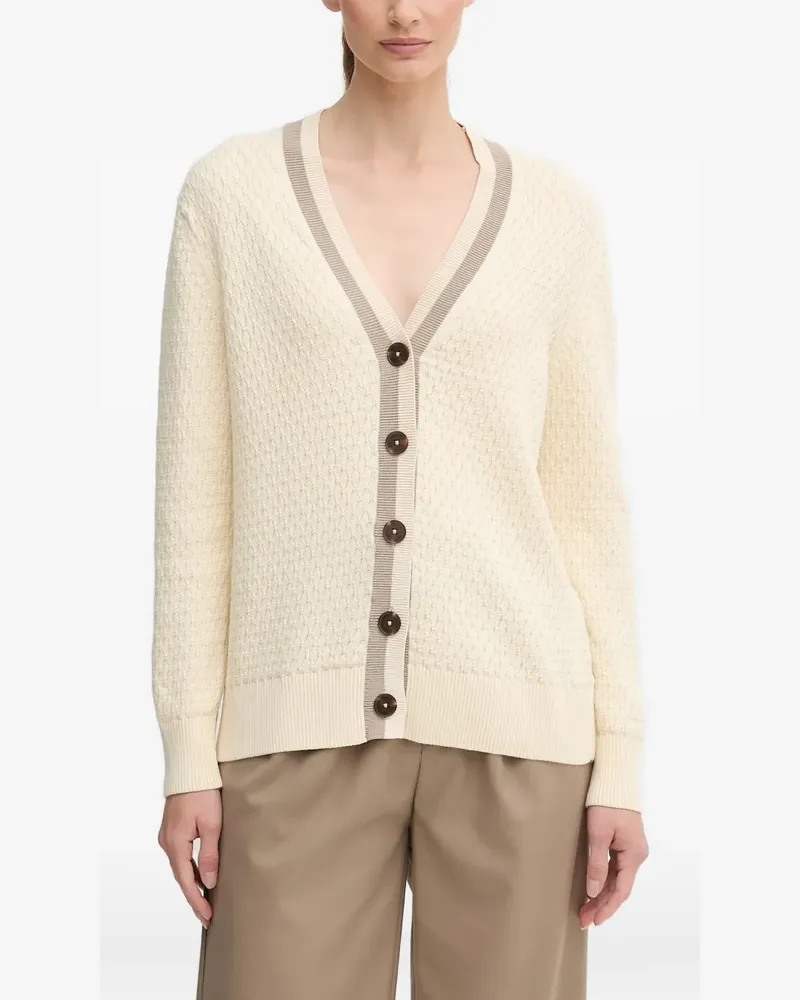Gant button V-neck cardigan - Nude Nude