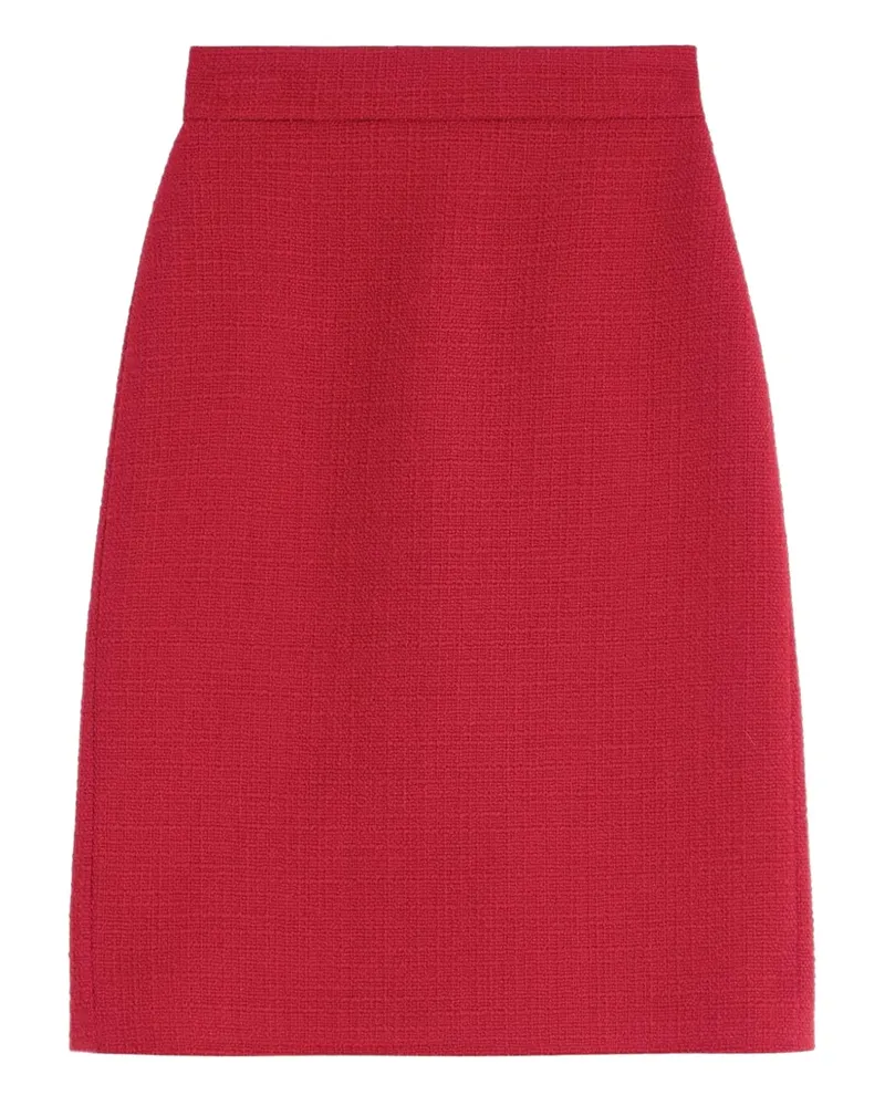 Valentino Garavani Tweed-Rock mit Reißverschluss - Rot Rot