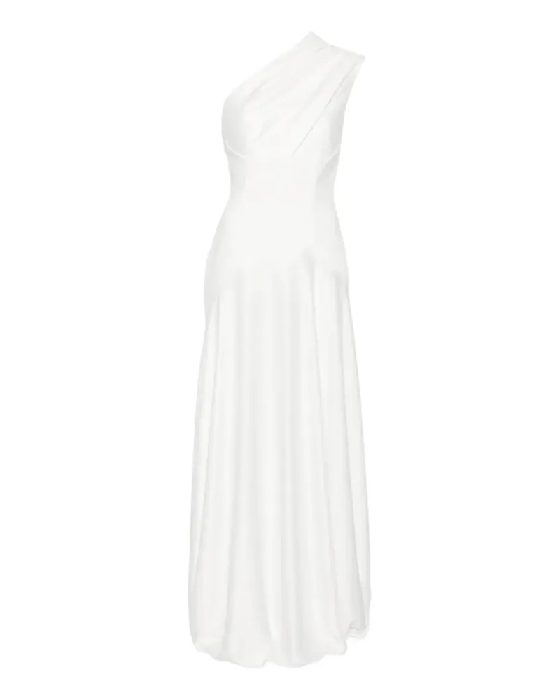 Solace London Drapierte One-Shoulder-Abendkleid - Weiß Weiß