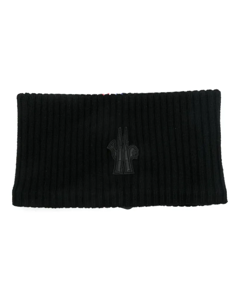 Moncler Stirnband aus geripptem Strick - Schwarz Schwarz