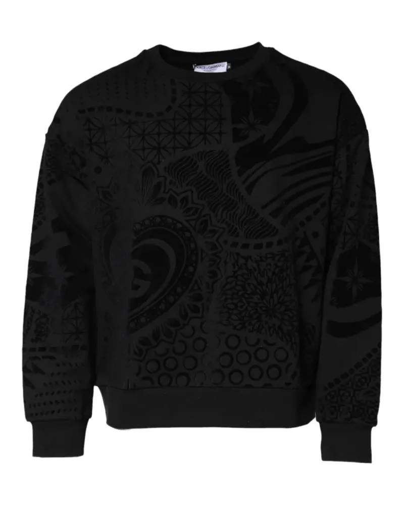 Dolce & Gabbana Pullover mit geometrischem Print - Schwarz Schwarz