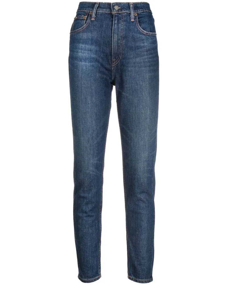 Ralph Lauren Skinny-Jeans mit hohem Bund - Blau Blau