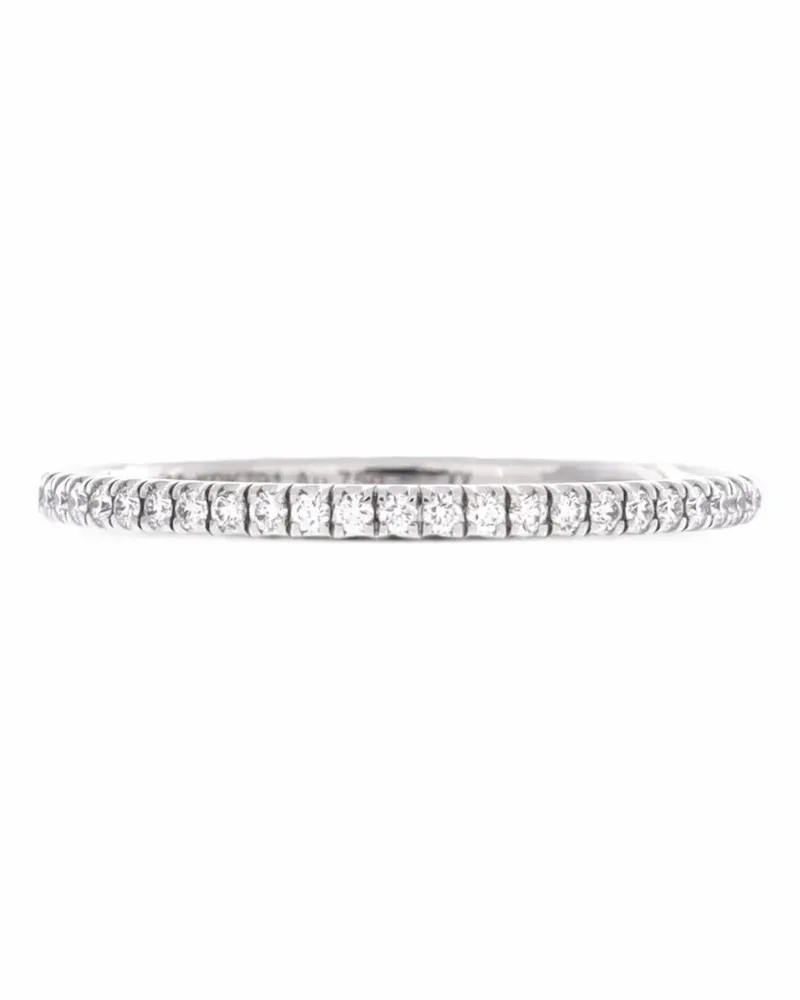 Cartier Etincelle de  Eternity Wedding Band 18K White Gold Diamonds 1.5mm ring - Silber Silber