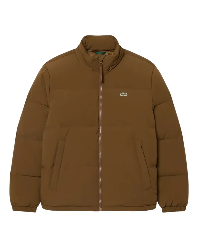 Lacoste water-repellent hooded down jacket - Braun Braun