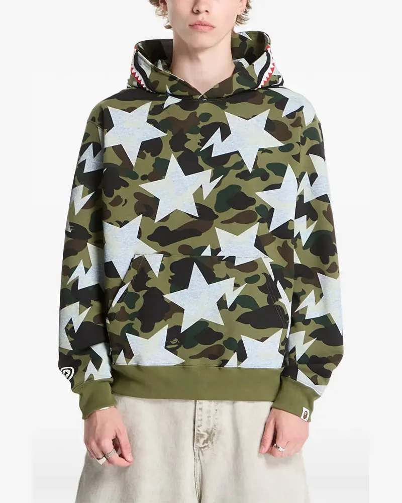 BAPE Shark 1st Camo Hoodie - Grün Grün