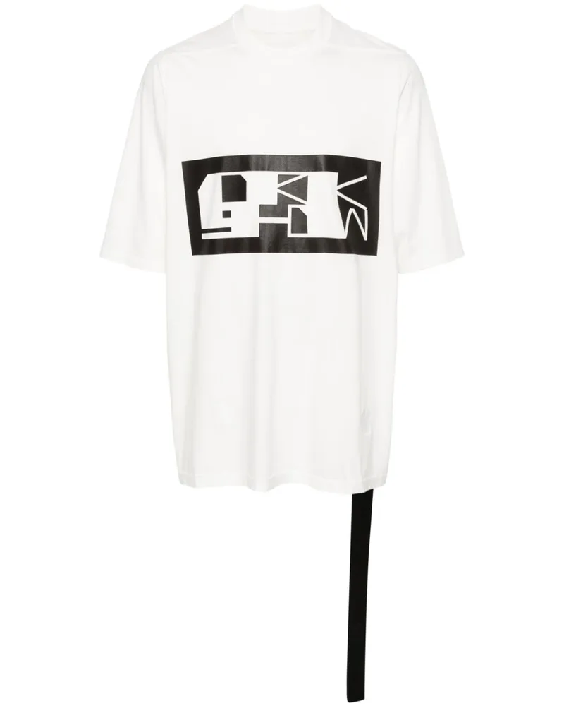 DRKSHDW by Rick Owens Jumbo T-Shirt mit Logo-Print Weiß