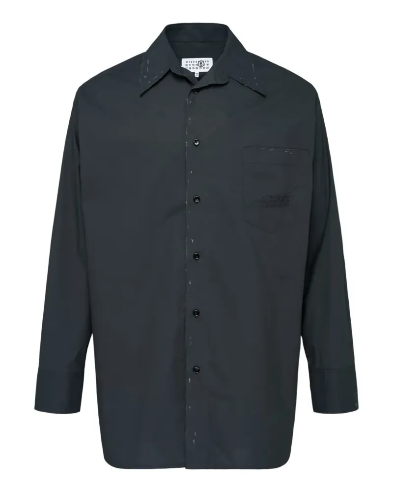 Maison Margiela Popeline-Hemd - Grau Grau