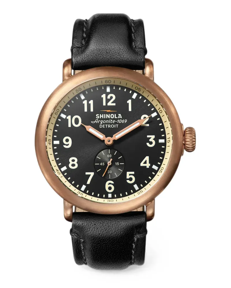 SHINOLA Runwell 43mm watch - Schwarz Schwarz