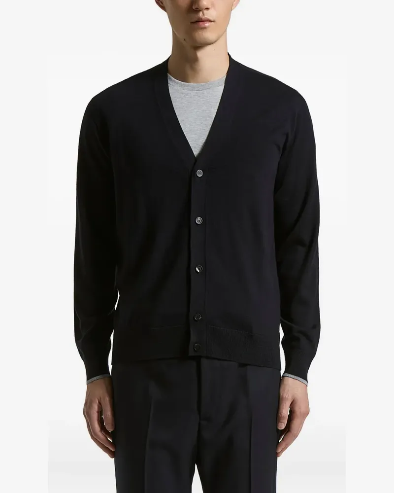 Peserico Cardigan mit Knopfverschluss - Blau Blau