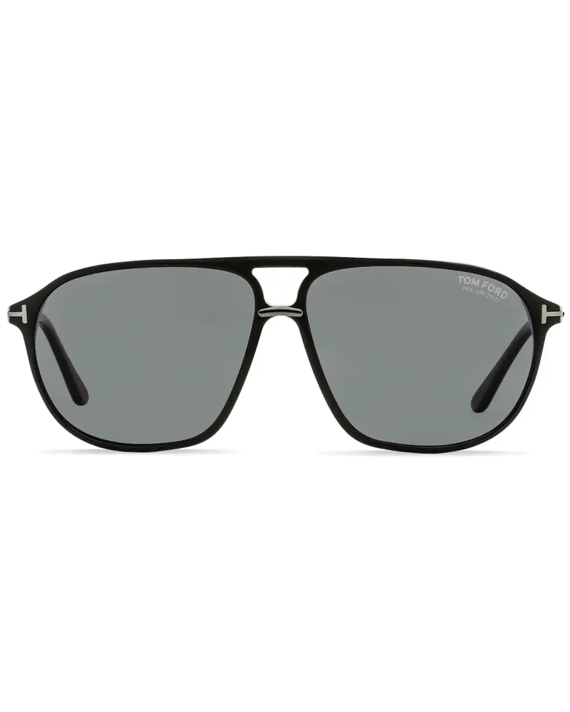 Tom Ford Bruce Sonnenbrille mit Oversized-Gestell - Schwarz Schwarz