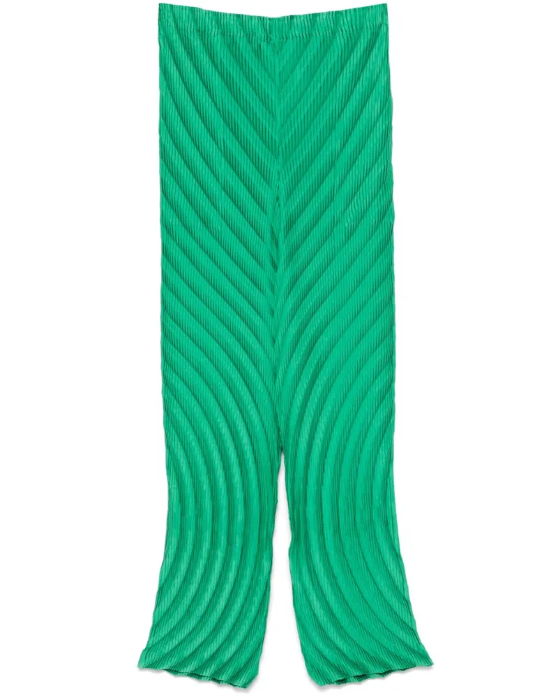 Issey Miyake Nuance Pleats Solid Hose - Grün Grün