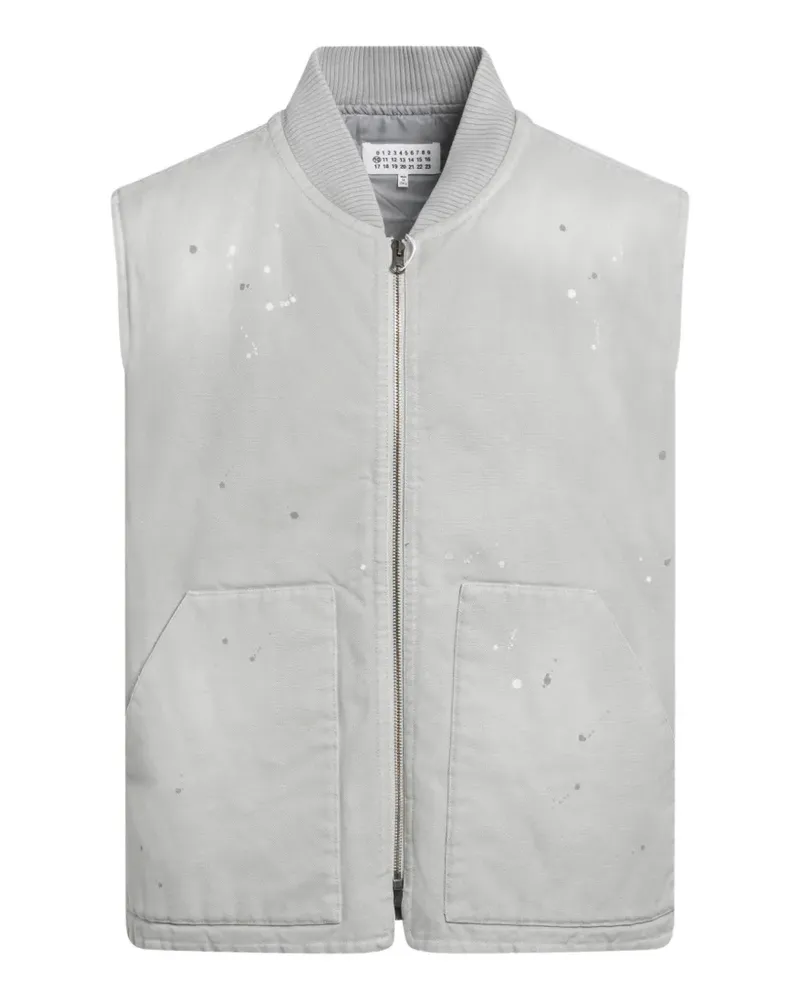 Maison Margiela paint-splatter gilet - Grau Grau