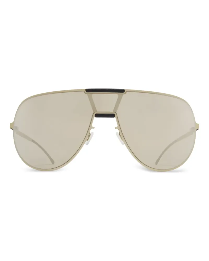 Mykita Verspiegelte Sonnenbrille mit Metallgestell - Nude Nude