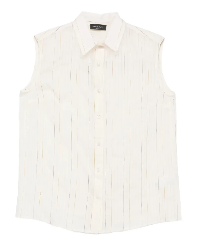 Fabiana Filippi pinstriped sleeveless shirt - Nude Nude