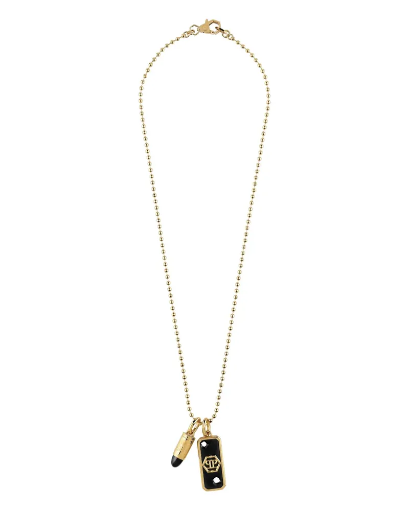 Philipp Plein bullet-pendant chain necklace - Gold Gold
