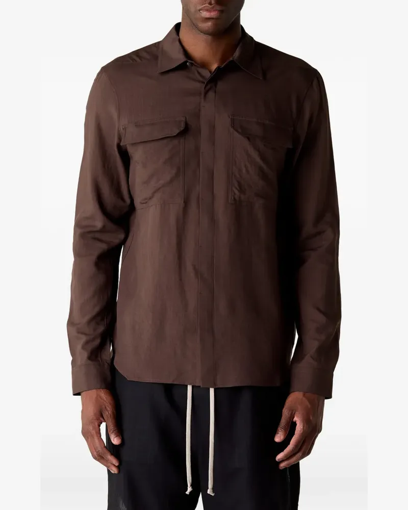 Rick Owens Work Hemd - Braun Braun