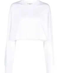 Stella McCartney S-Wave Cropped-Sweatshirt Weiß