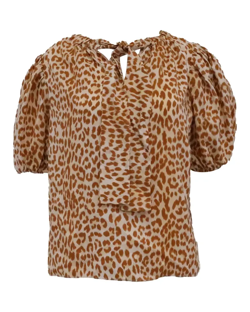 Ulla Johnson Isolda Bluse mit Animal-Print - Nude Nude