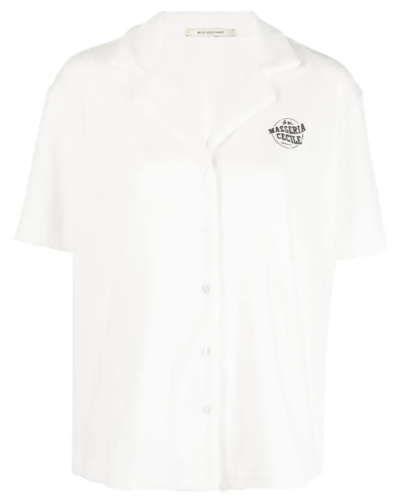 Être Cécile Hemd mit aufgesticktem Logo - Weiß Weiß