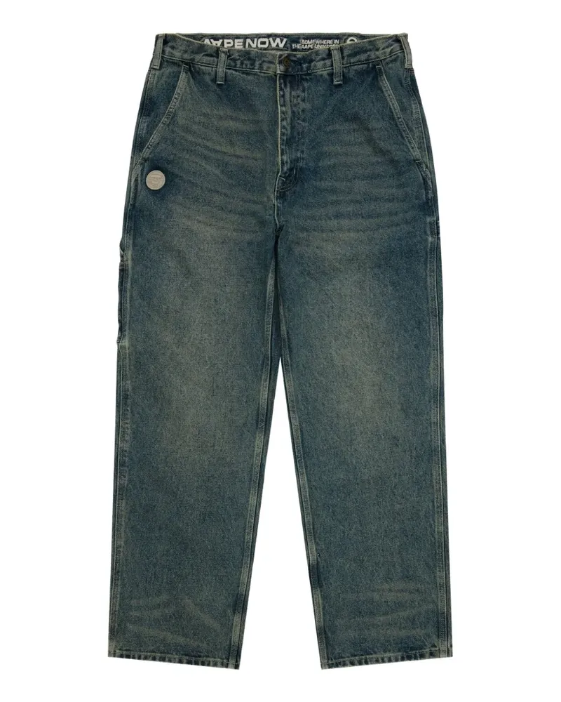 BAPE Moonface jeans - Blau Blau