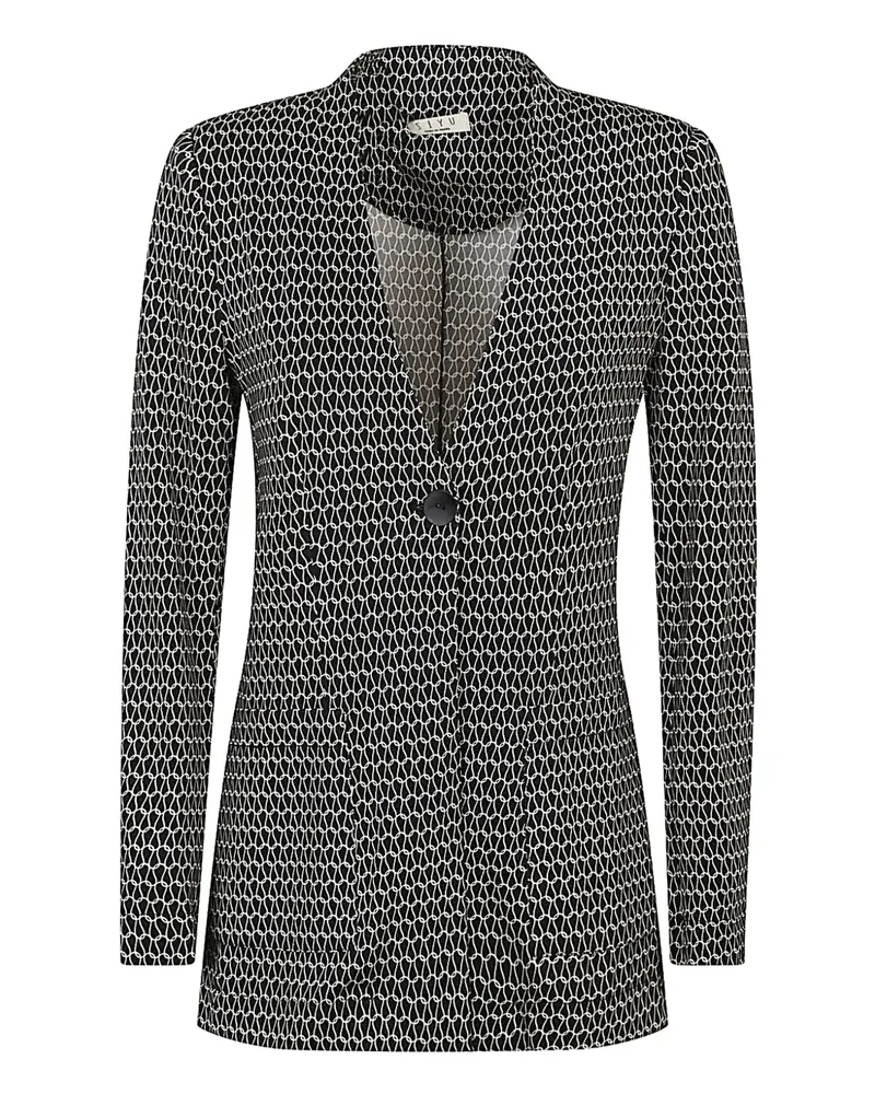 SIYU Jacke mit geometrischem Print - Schwarz Schwarz