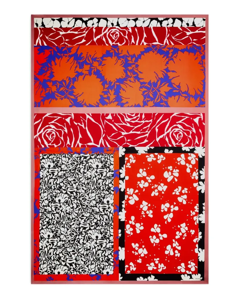 Dries van Noten printed viscose scarf - Rot Rot