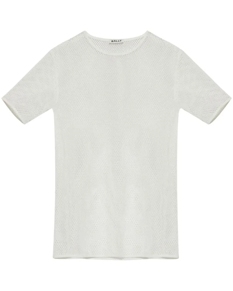 Bally T-Shirt aus Mesh - Weiß Weiß
