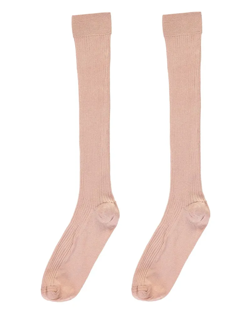 RED Valentino Gerippte Kniestrümpfe - Rosa Rosa