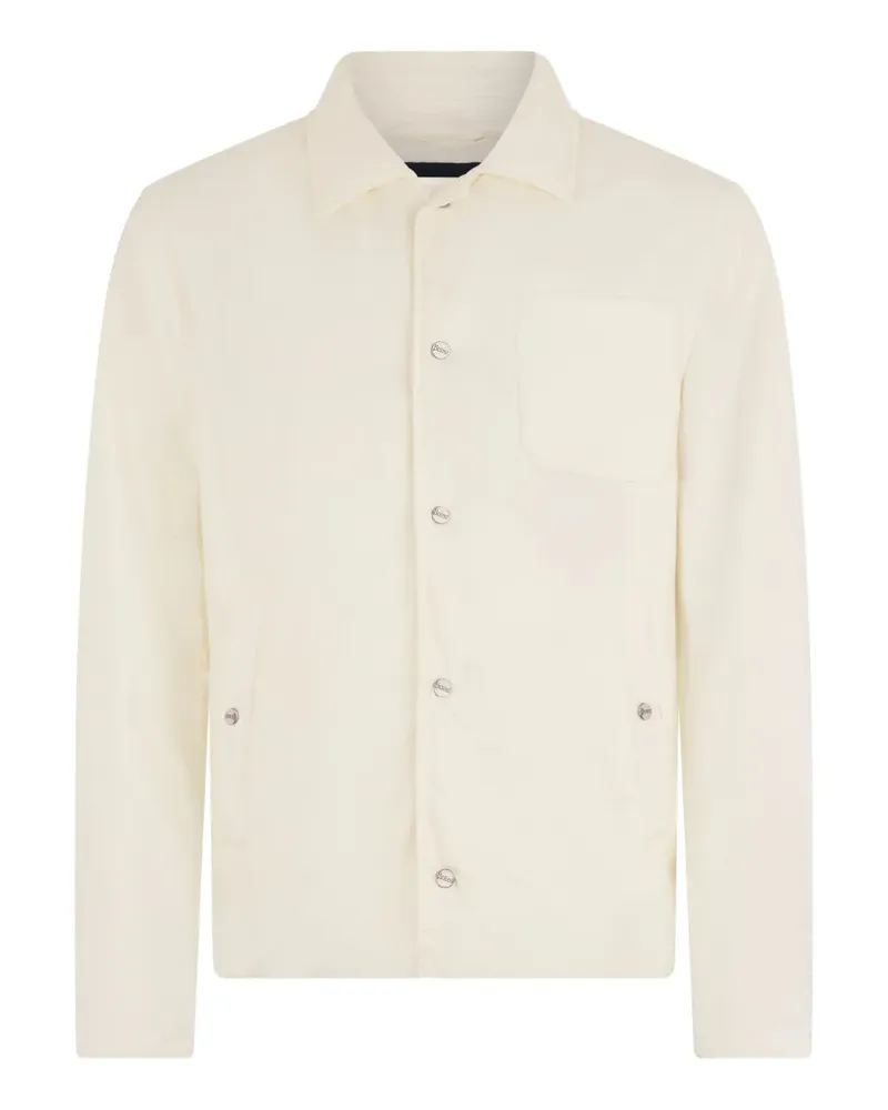 Herno button-front shirt jacket - Nude Nude