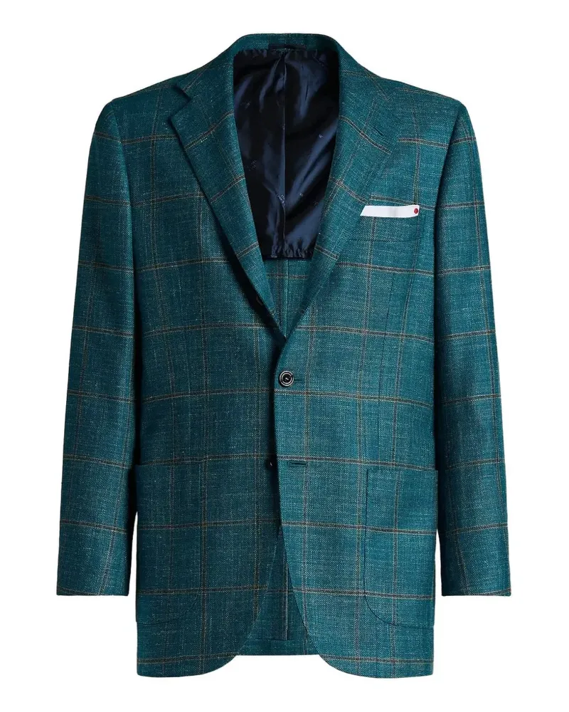 Kiton Karierte Jacke - Grün Grün