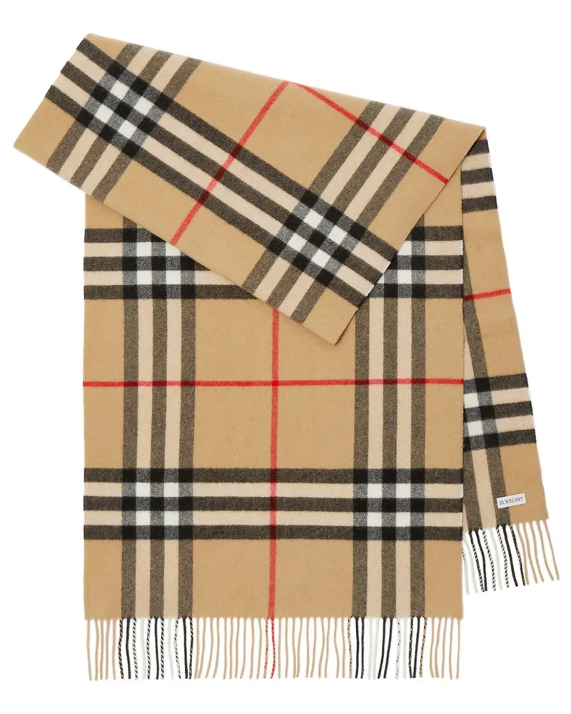 Burberry Kaschmirschal mit Nova-Check - Nude Nude