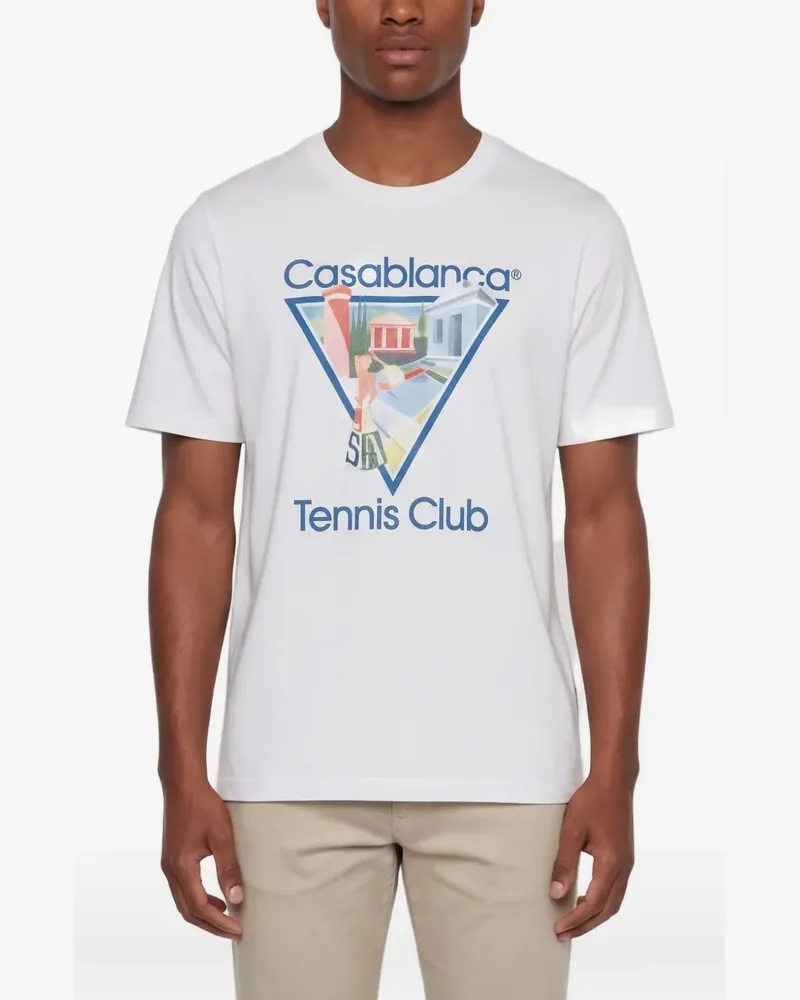 Casablanca Paris Tennis Club graphic-print T-shirt - Weiß Weiß