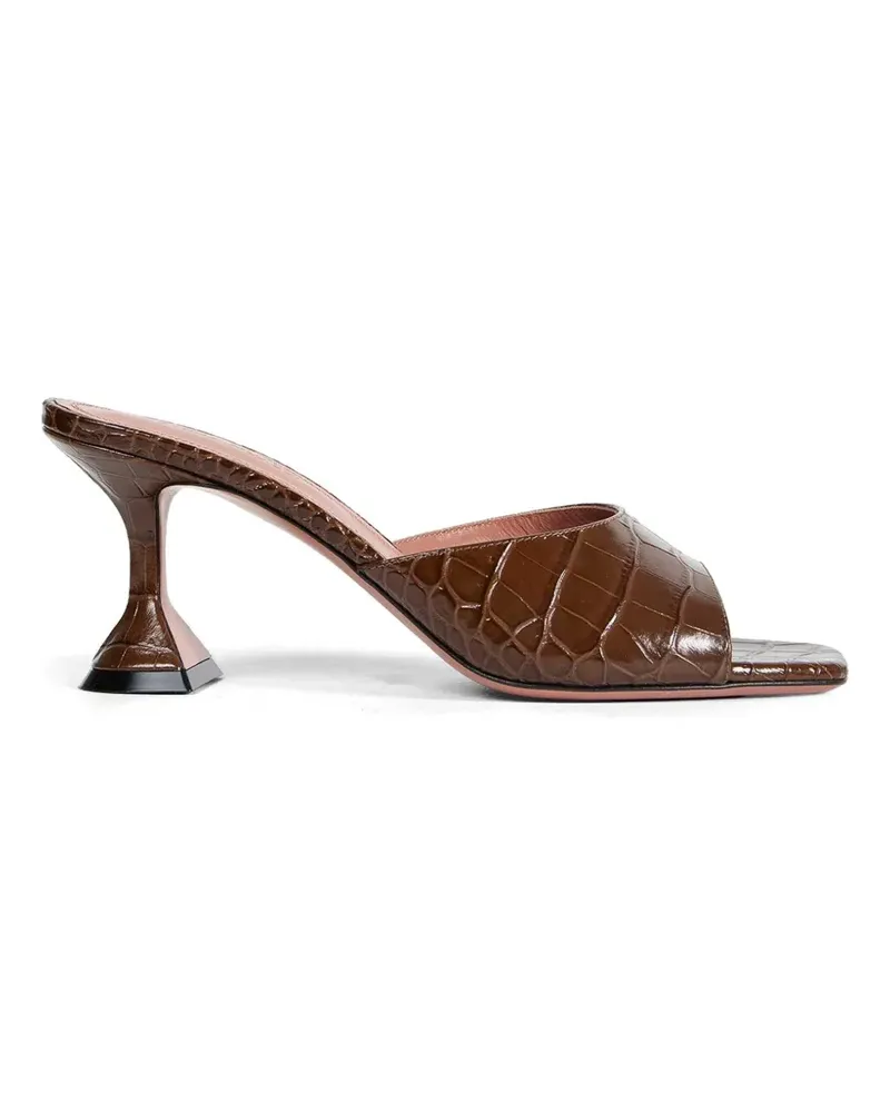 Amina Muaddi Lupita croc-effect mules - Braun Braun