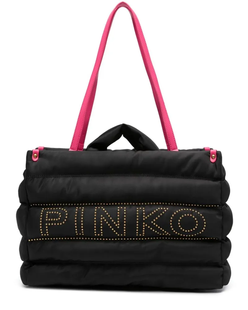 Pinko Gesteppter Shopper mit Logo - Schwarz Schwarz
