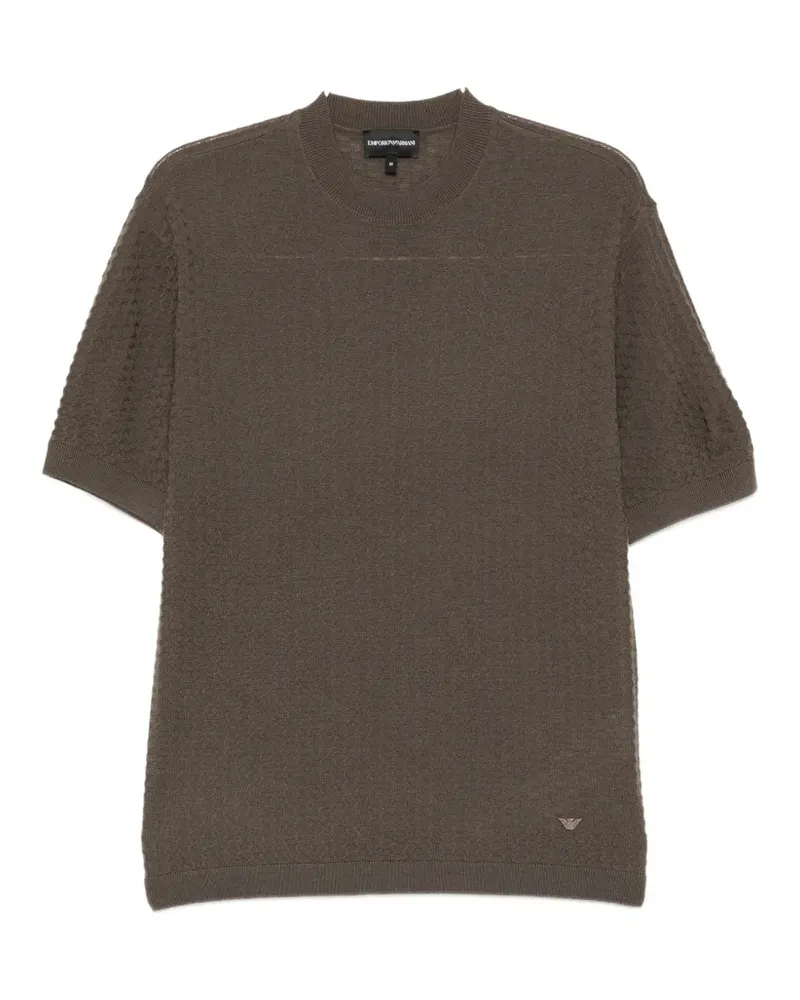 Emporio Armani textured wool top - Braun Braun