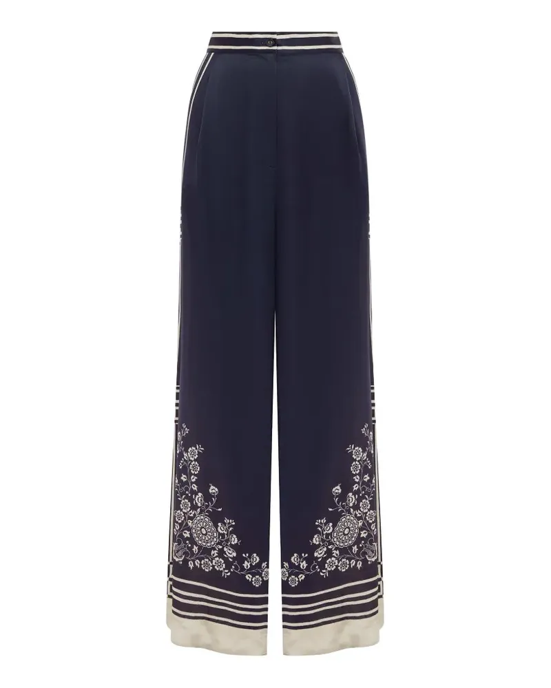 ALEMAIS Bandera Seidenhose - Blau Blau