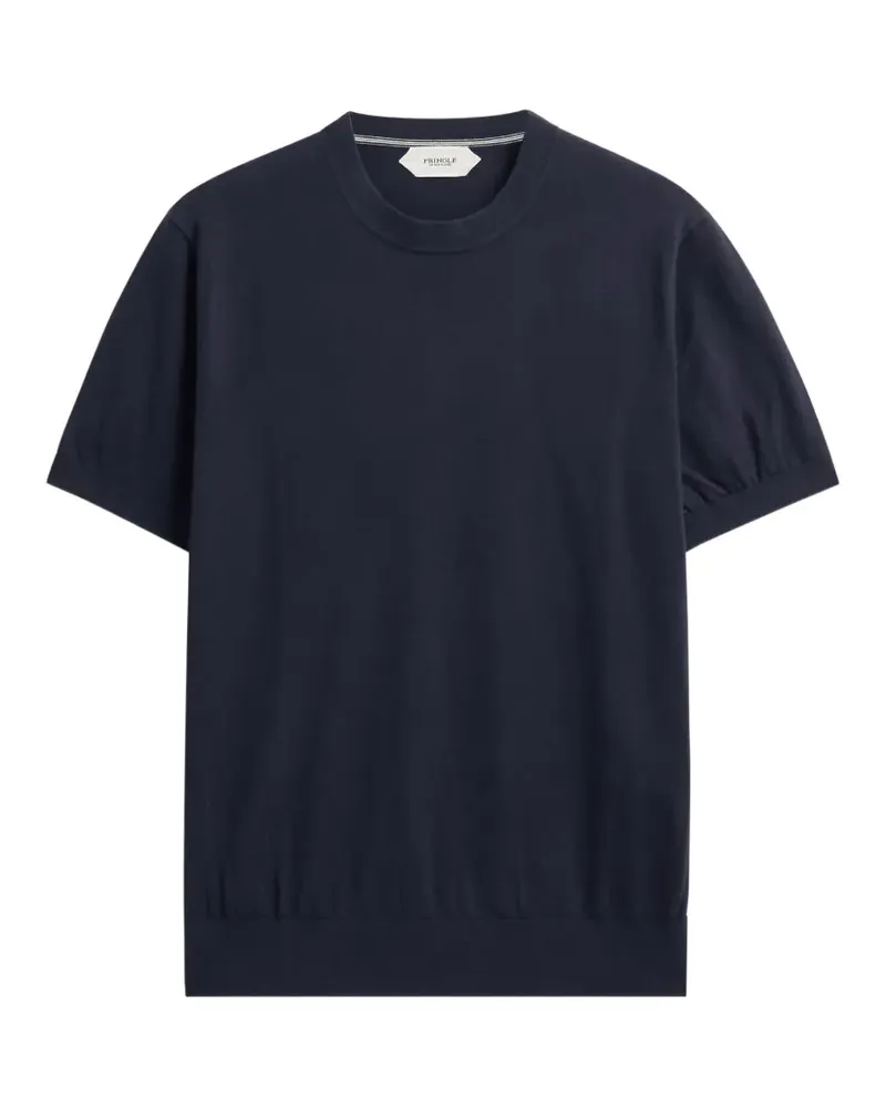 Pringle of Scotland Gestricktes T-Shirt - Blau Blau