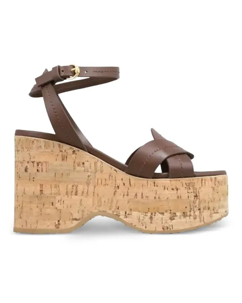 Gianvito Rossi crossover platform sandals - Braun Braun