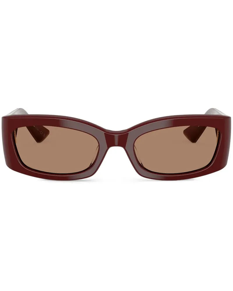 Oliver Peoples 1993 Sonnenbrille mit eckigem Gestell - Rot Rot