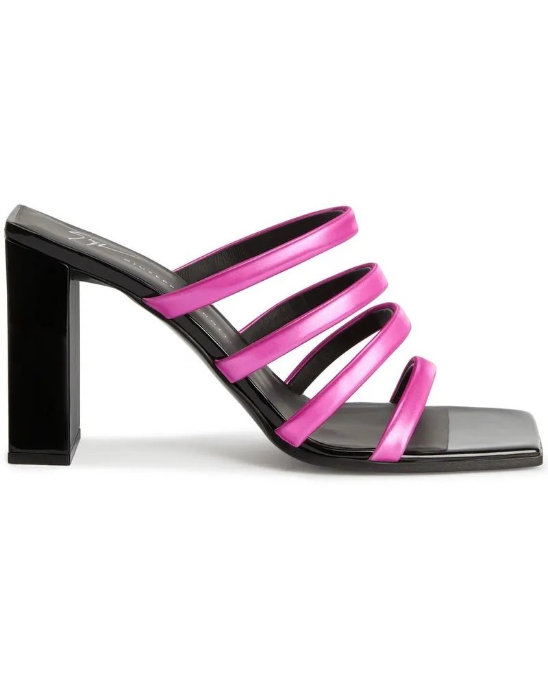 Giuseppe Zanotti Shangay Mules 85mm - Schwarz Schwarz