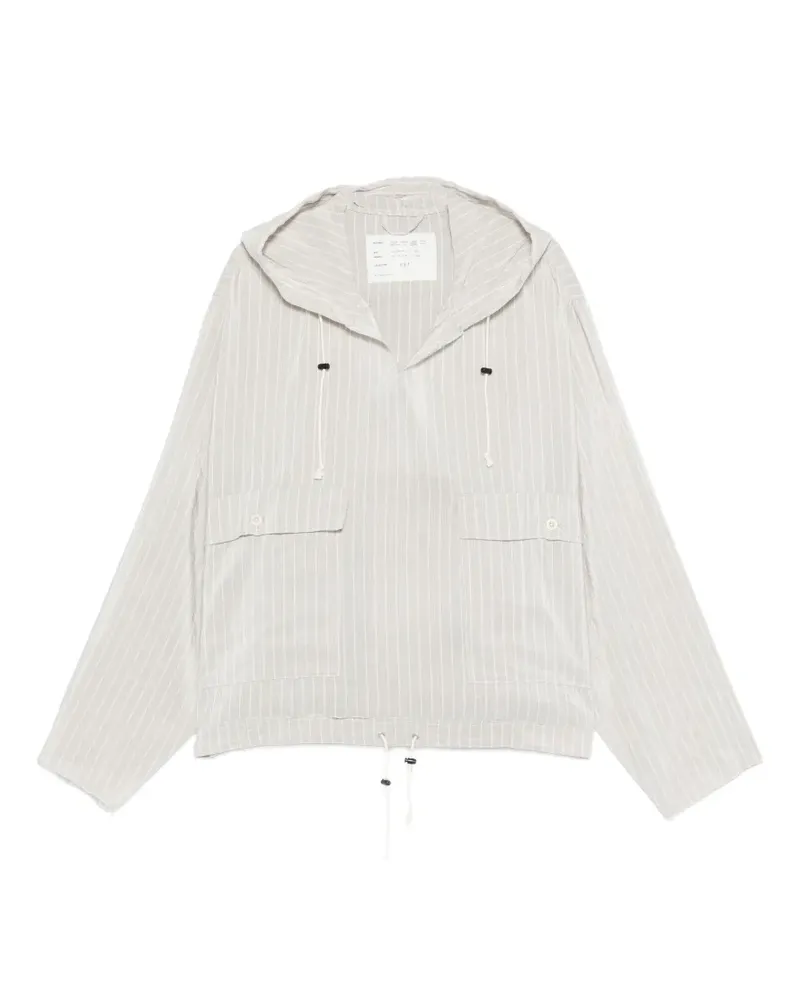 Camiel Fortgens hooded striped jacket - Grau Grau