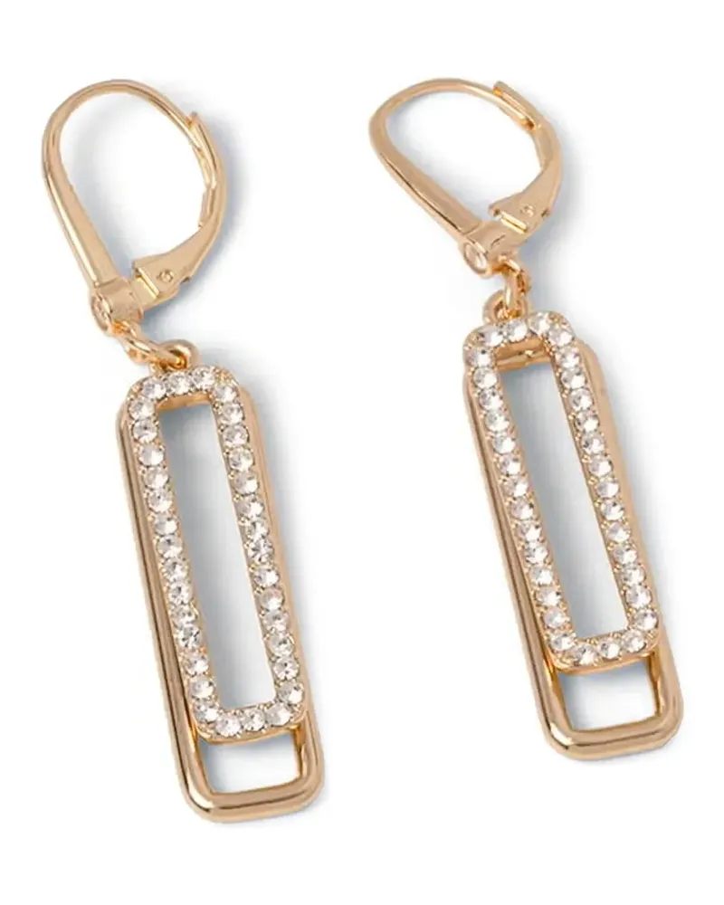 DKNY crystal-embellished geometric earrings - Gold Gold