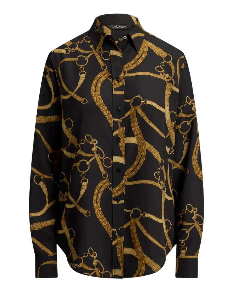 Ralph Lauren belt-print long-sleeve shirt - Schwarz Schwarz